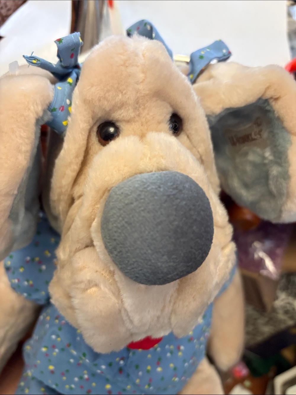 Vintage 1981 Ganz Bros Wrinkle Dog Hand Puppet. 16 inches